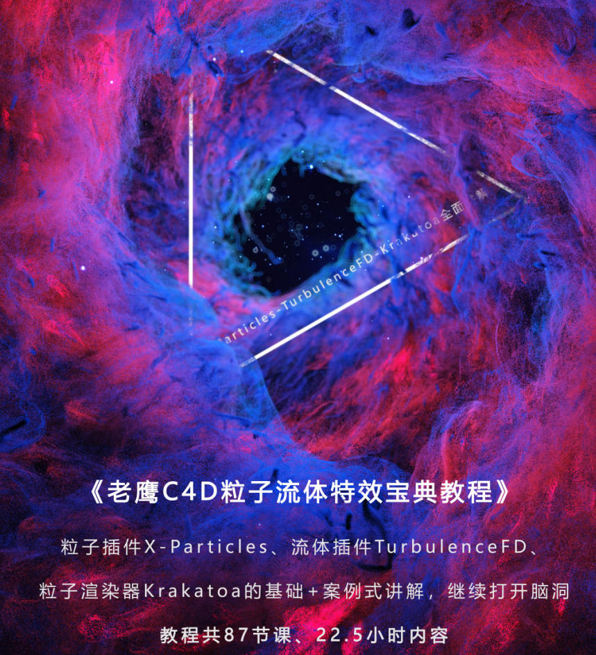 老鹰C4D粒子流体特效宝典(完结 全集87节)