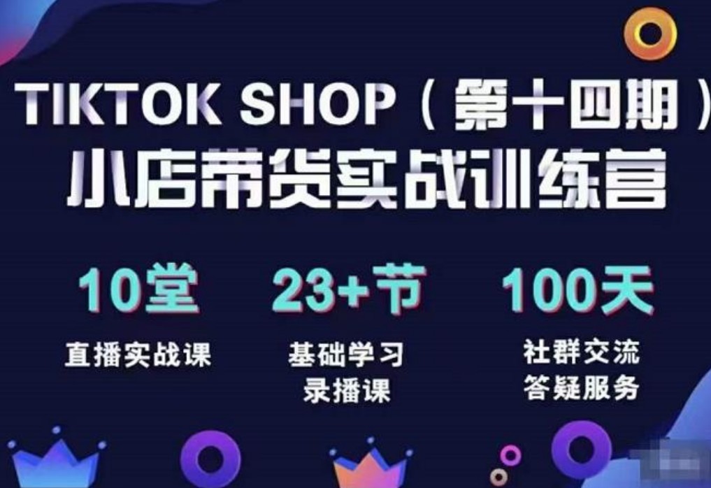 TikTokShop全球店带货训练营（14期）