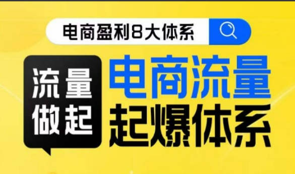 8大体系流量篇·流量做起，电商流量起爆体系线上课