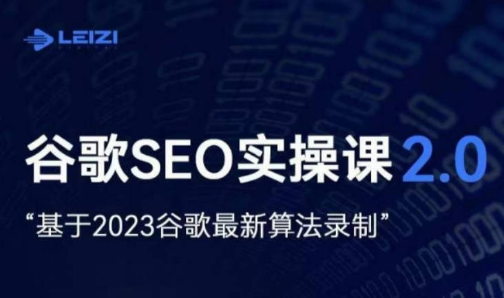 雷子·谷歌SEO 2.0实战课，独立站询盘自由必备，基于2023谷歌最新算法录制