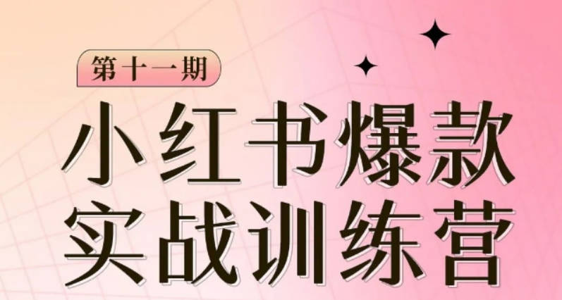 小红书博主爆款训练营第11期，手把手教你从0-1做小红书，从定位到起号到变现