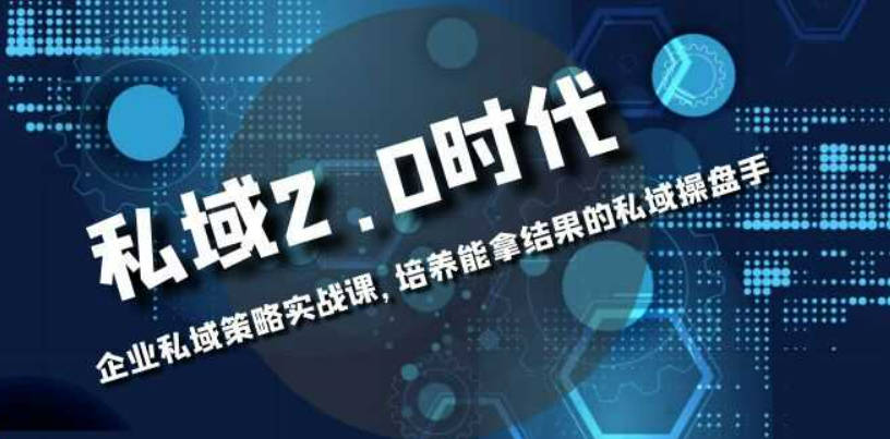 私域2.0时代：企业私域策略实战课，培养能拿结果的私域操盘手