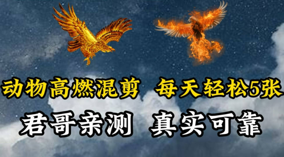动物超燃混剪，每天轻松5张，剪辑简单大家爱看【揭秘】