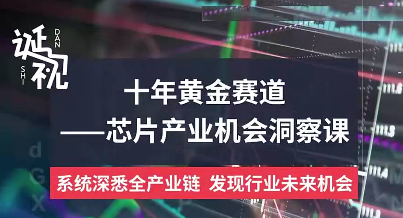 十年黄金赛道—芯片产业机会洞察课线上录播课程