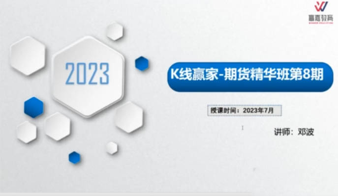 邓波2023年7月 三维量化 K线赢家期货精华班第8期