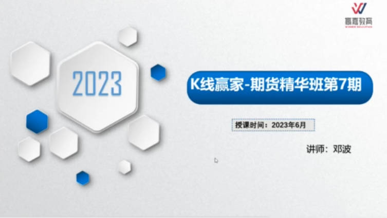 邓波2023年6月 三维量化 K线赢家期货精华班第7期