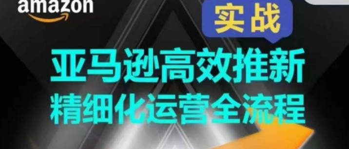 亚马逊高效推新精细化运营全流程，全方位、快速拉升产品排名和销量!