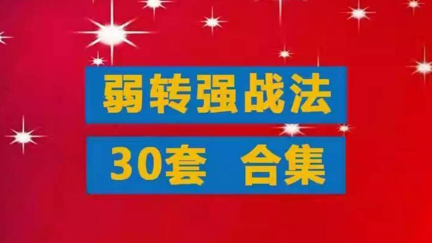 【弱转强】游资超短教程弱转强战法合集 低吸打板接力分时竞价情绪弱转强