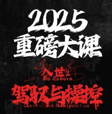 2025重磅大课，入世2，驾驭与控制