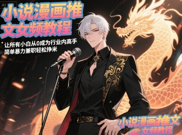 小说漫画推文女频教程，让所有小白从0成为行业内高手，简单暴力兼职轻松挣米