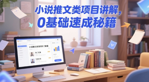 小说推文类项目讲解，0 基础速成秘籍