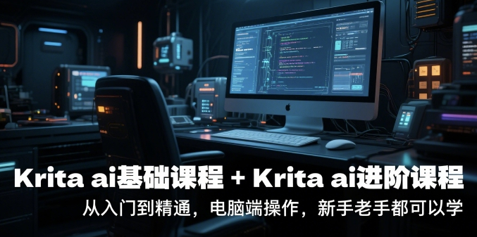 鬼鲛先生krita ai基础课程+Krita ai进阶课程，从入门到精通，电脑端操作，新手老手都可以学