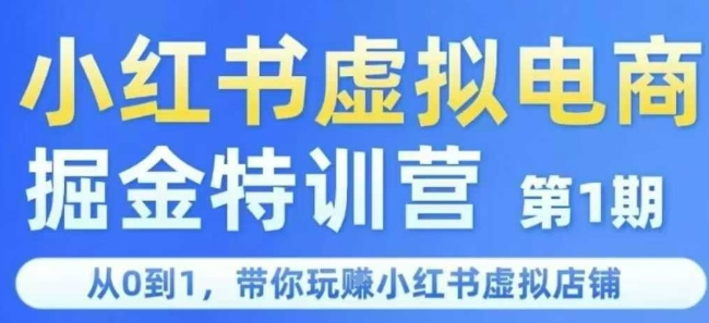 锋声小红书虚拟电商掘金特训营第1期，从0到1，带你玩转小红书虚拟店铺