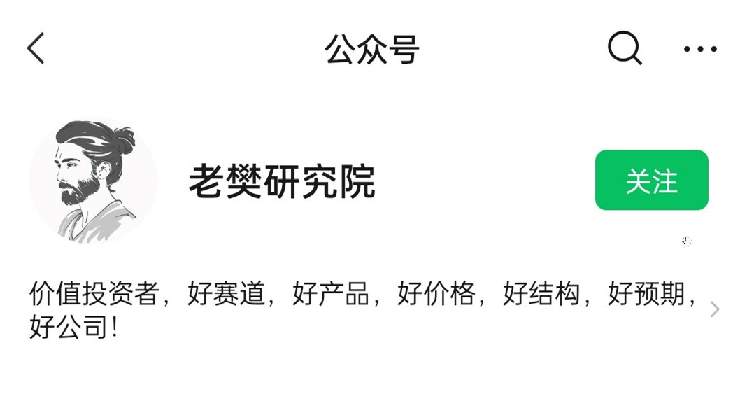 老樊研究院老樊投研中长价投2期 小密圈+课程