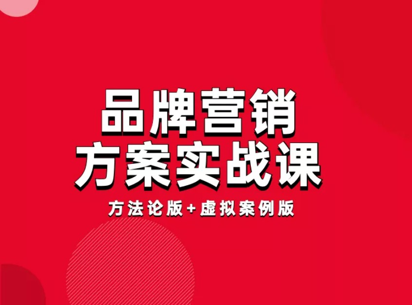 藏锋·品牌营销方案实战课:8小时学会12大类型方案