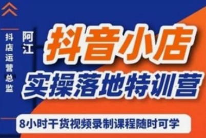 抖音小店实操落地特训营：抖音小店无货源精细化运营，抖店商品卡流量（22节）