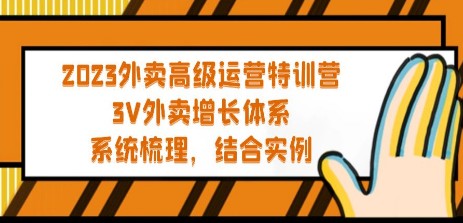 2023外卖高级运营特训营：3V外卖-增长体系，系统-梳理，结合-实例