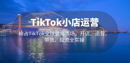 TikTok小店运营 抢占TikTok全球蓝海市场，开店、运营、带货、投流全实操